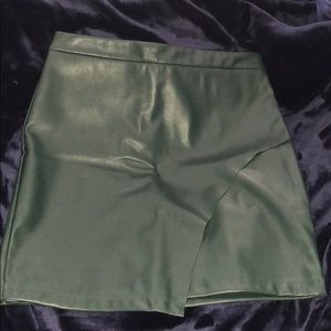 Forest Green Pleather Skirt